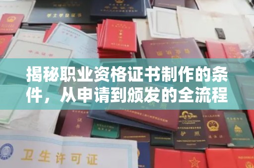 盘山揭秘职业资格证书制作的条件，从申请到颁发的全流程解析