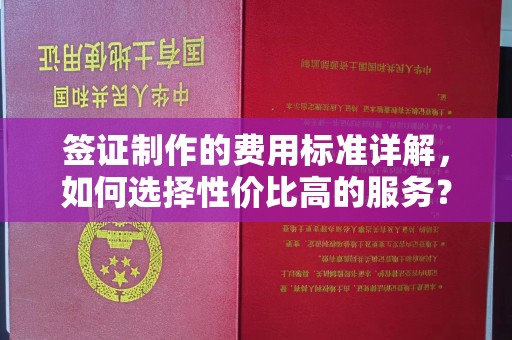 盘山签证制作的费用标准详解，如何选择性价比高的服务？